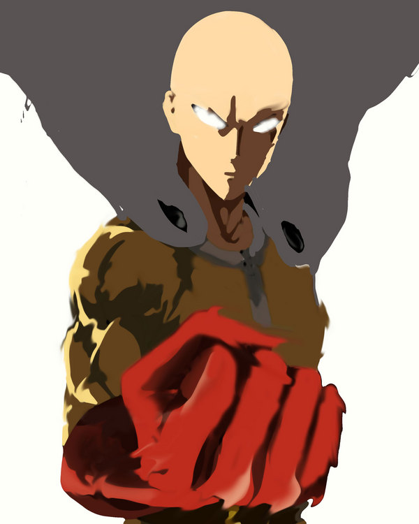 Watercolor One Punch Man