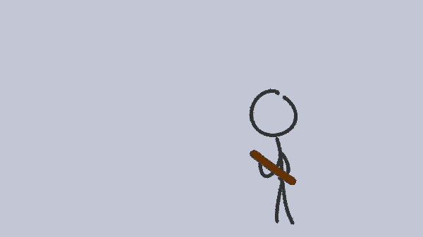 stickman throwing a stick