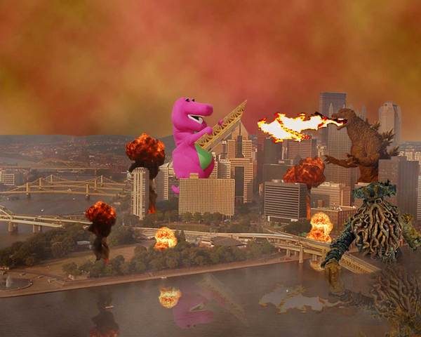 Godzilla vs Barney